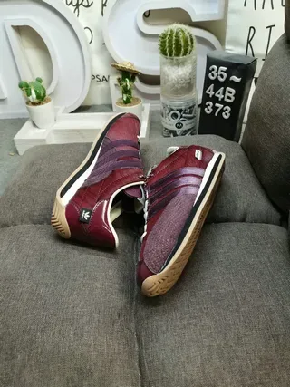 Adidas Burgundy Purple Low-Top Mixed-Material Upper Lifestyle Sneakers 6