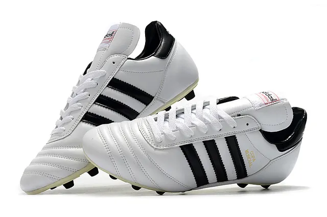 Adidas Copa Mundial Preto Branco Sapatos de Futebol para solo firme 2