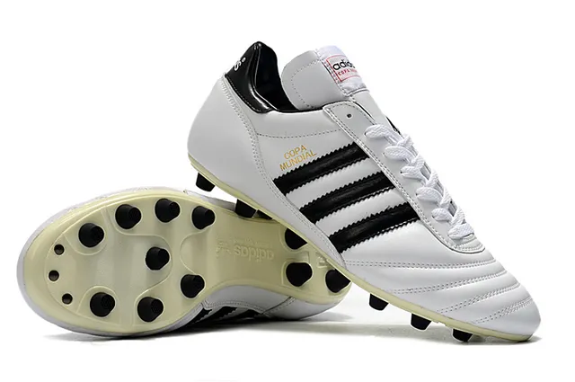 Adidas Copa Mundial Preto Branco Sapatos de Futebol para solo firme 3