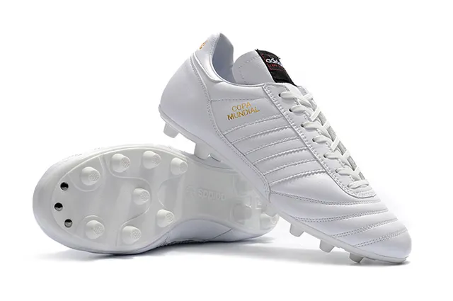 Adidas Copa Mundial Preto Branco Sapatos de Futebol para solo firme 12
