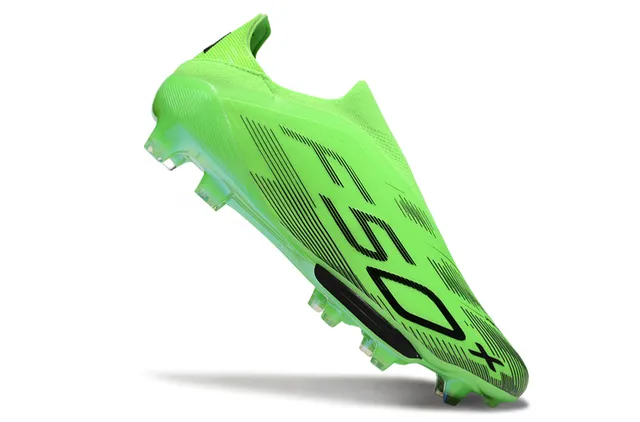 Adidas F50 Green Black Low-Cut Sock-Fit Upper Neon Translucent Soleplate Firm-Ground Soccer Shoes 2