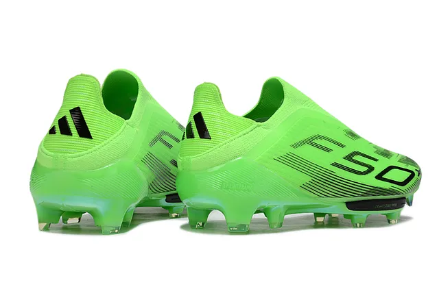 Adidas F50 Green Black Low-Cut Sock-Fit Upper Neon Translucent Soleplate Firm-Ground Soccer Shoes 5