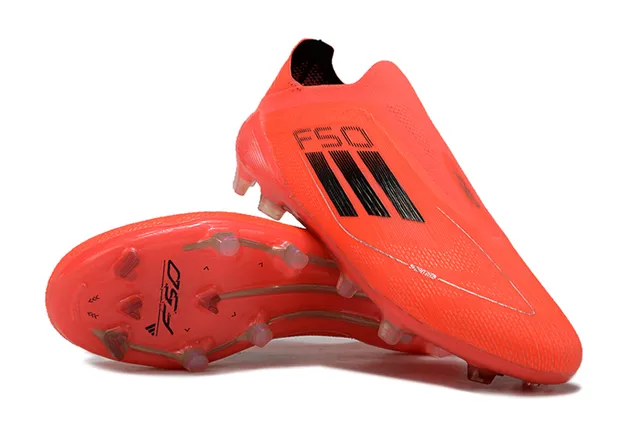 Adidas F50 Naranja Negro Firm-Ground Zapatos de Fútbol 4