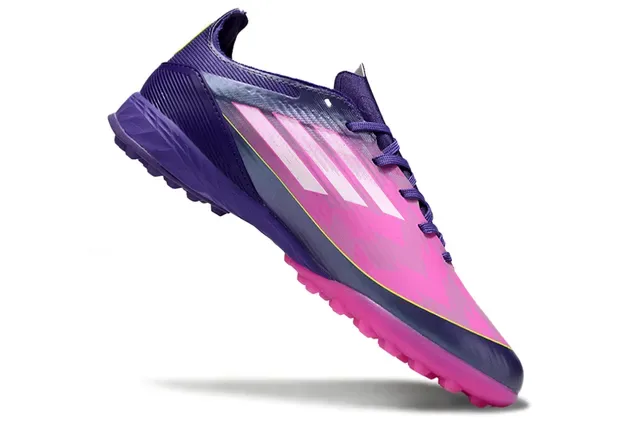 Adidas F50 Violet Rose Chaussures de football synthétiques low-cut crampons coniques gazon 9