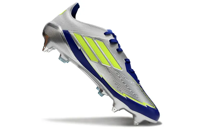 Adidas F50 Silver Blue Neon Lime Firm-Ground Soccer Shoes 2