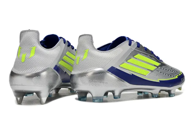 Adidas F50 Silver Blue Neon Lime Firm-Ground Soccer Shoes 5