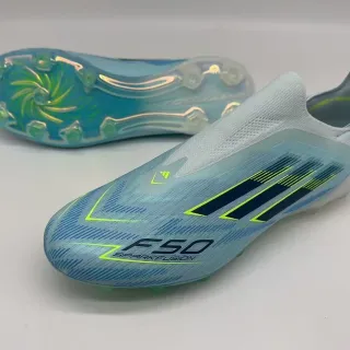 Adidas F50 Sparkfusion Light Blue Neon Green Firm-Ground Soccer Shoes