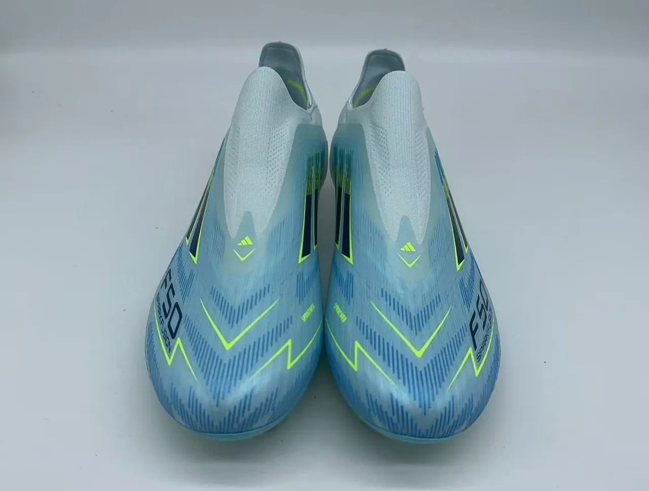 Adidas F50 Sparkfusion Light Blue Neon Green Firm-Ground Soccer Shoes 4