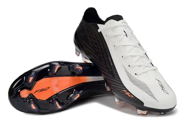Adidas F50 Sprintweb Black White Orange Firm-Ground Soccer Shoes 4