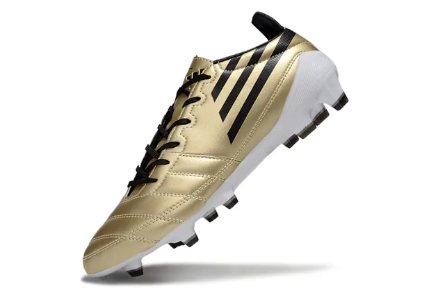 Adidas Football Boot Gold Black White Firm-Ground Soccer Shoes 3