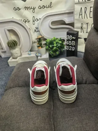 Adidas Forum Low Off-White Brown Red Lifestyle Sneakers 8