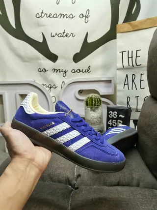 Adidas Gazelle Light Blue Magenta Green Suede Lifestyle Sneakers 15