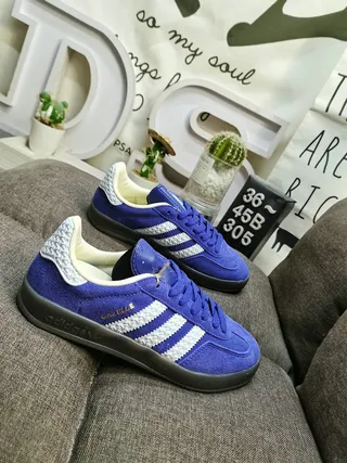 Adidas Gazelle Light Blue Magenta Green Suede Lifestyle Sneakers 19