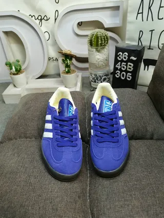 Adidas Gazelle Light Blue Magenta Green Suede Lifestyle Sneakers 20