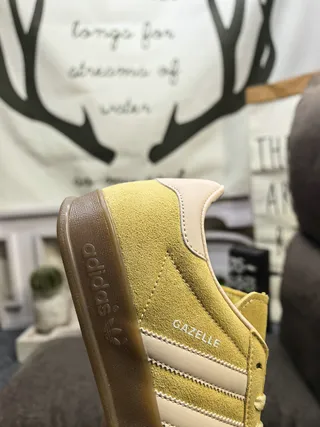 Adidas Gazelle Mustard Yellow Suede Lifestyle Sneakers 3