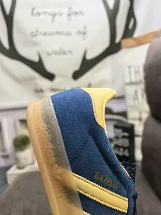 Adidas Gazelle Navy and Yellow Lifestyle Sneakers 3