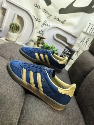 Adidas Gazelle Navy and Yellow Lifestyle Sneakers 7