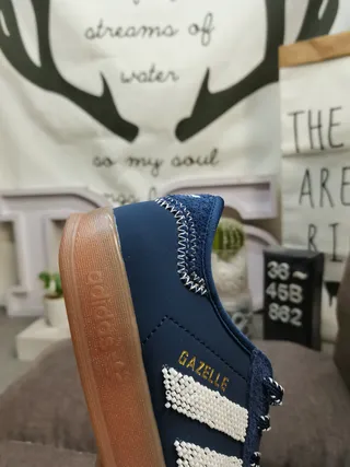 Adidas Gazelle Navy Blue Suede Lifestyle Sneakers 3