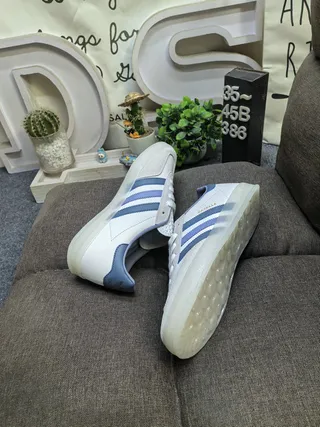 Adidas Gazelle Off-White and Blue Gradient Lifestyle Sneakers 6