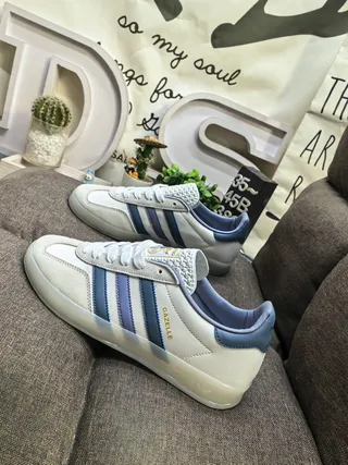 Adidas Gazelle Off-White and Blue Gradient Lifestyle Sneakers 7