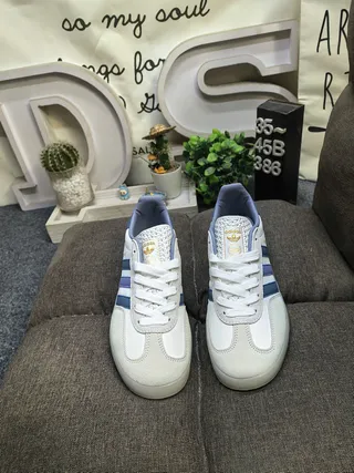 Adidas Gazelle Off-White and Blue Gradient Lifestyle Sneakers 10