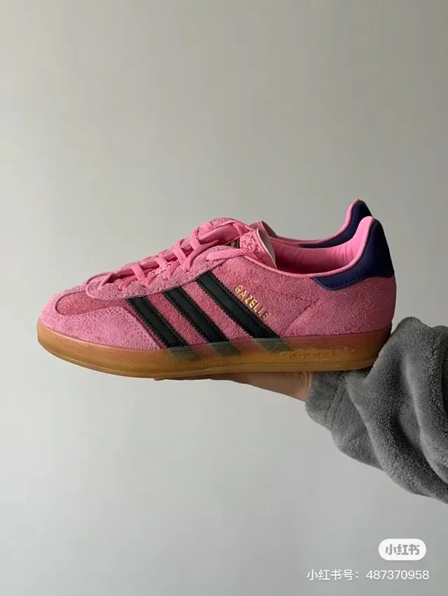 Adidas Gazelle Pink and Purple Suede Lifestyle Sneakers 4