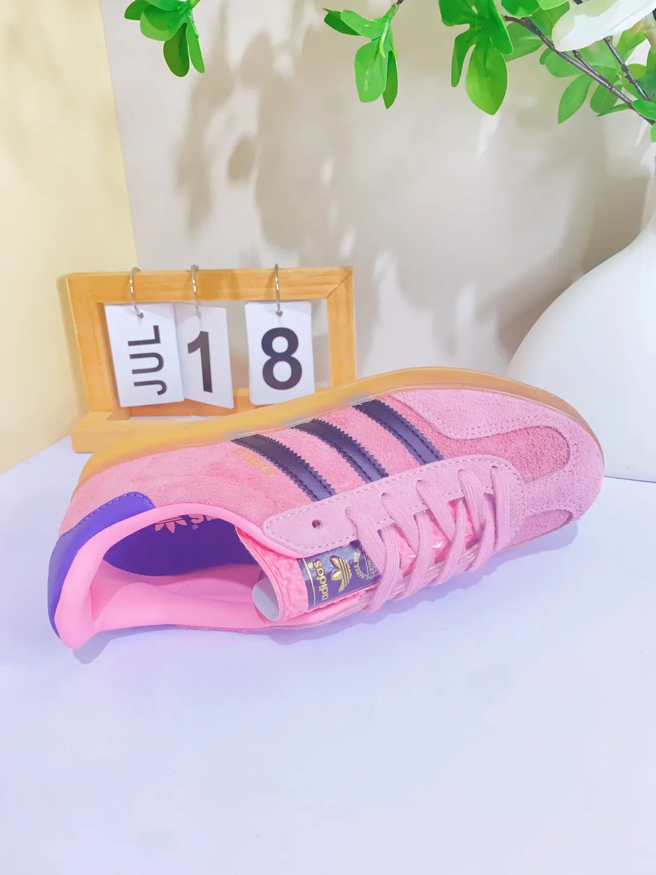 Adidas Gazelle Pink and Purple Suede Lifestyle Sneakers 9