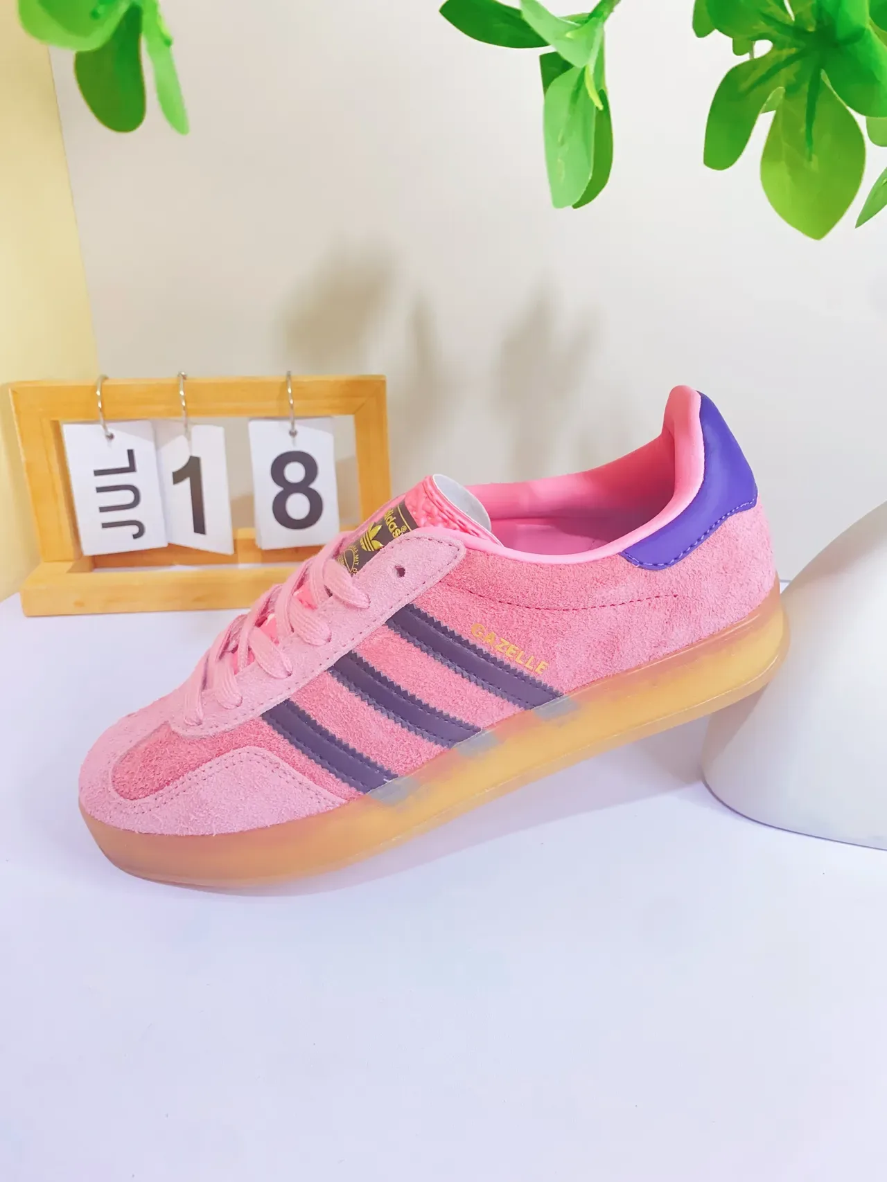 Adidas Gazelle Pink and Purple Suede Lifestyle Sneakers 10