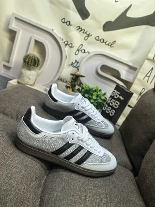 Adidas Gray Black Mesh Upper Three-Stripe Side Panel Lifestyle Sneakers 9