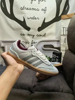 Adidas Gray Green Low-Top Lace-Up Textured Three-Stripe Side Panels Lifestyle Sneakers 5