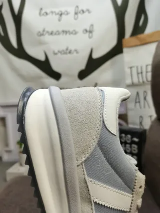 Adidas Gray White Low-Top Runner Silhouette Suede And Textile Paneling Lifestyle Sneakers 3
