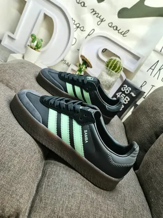 Adidas Green Brown Suede Upper Three Stripes Lifestyle Sneakers 7