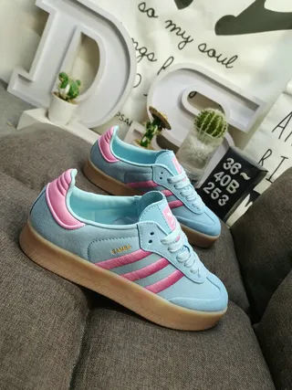 Adidas Green Brown Suede Upper Three Stripes Lifestyle Sneakers 19