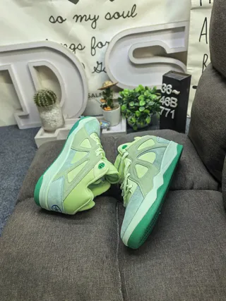 Adidas Green Layered Geometric Overlays Padded Collar Lifestyle Sneakers 6