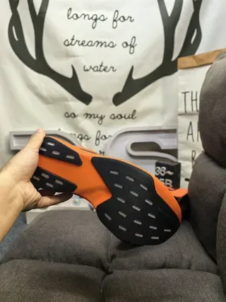 Adidas Laceless Slip-On Orange Black Lifestyle Sneakers 4