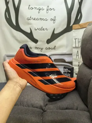 Adidas Laceless Slip-On Orange Black Lifestyle Sneakers 5