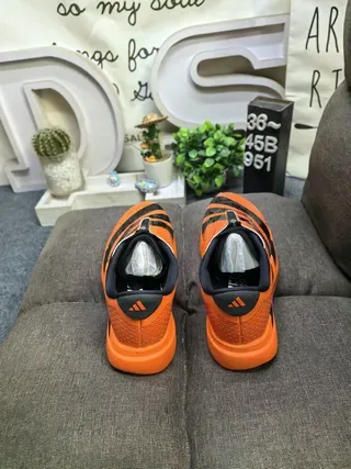 Adidas Laceless Slip-On Orange Black Lifestyle Sneakers 8