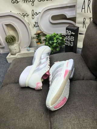 Adidas Lightstrike Pro Silver Gray and Pink Running Shoes 6