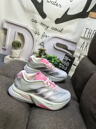 Adidas Lightstrike Pro Silver Gray and Pink Running Shoes 9