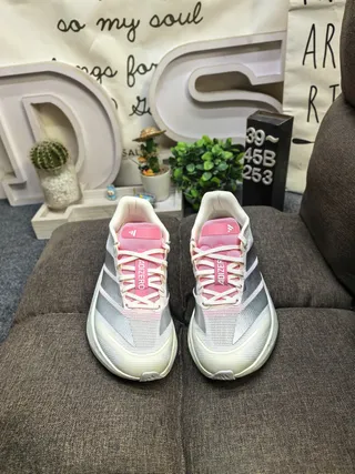 Adidas Lightstrike Pro Silver Gray and Pink Running Shoes 10