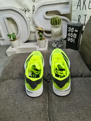 Adidas Lightstrike Pro Yellow Black Neon Engineered Mesh Three-Stripe Overlay Running Shoes 8