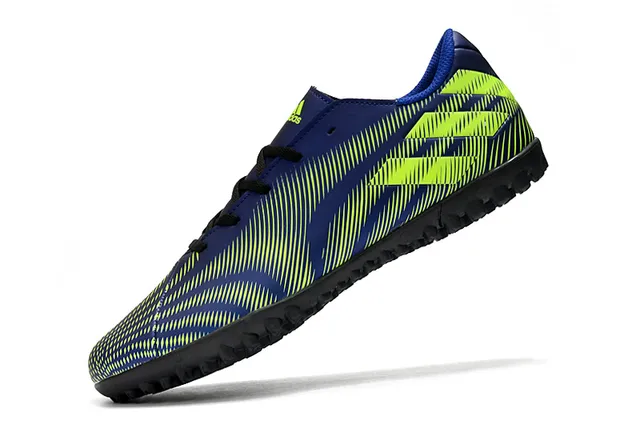 Adidas Chaussures de Football Turf Vert Marine à Coupe Basse avec Lacets et Semelle Moulée 3