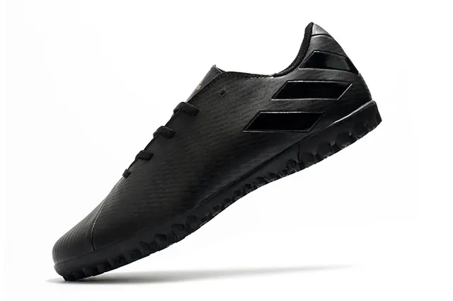 Adidas Chaussures de Football Turf Vert Marine à Coupe Basse avec Lacets et Semelle Moulée 9