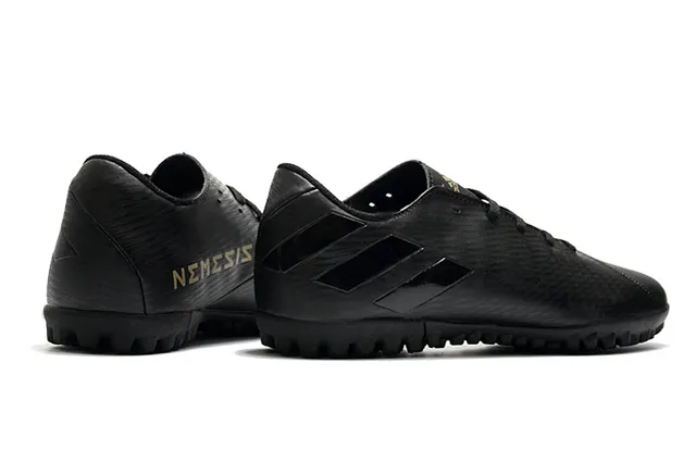 Adidas Chaussures de Football Turf Vert Marine à Coupe Basse avec Lacets et Semelle Moulée 11