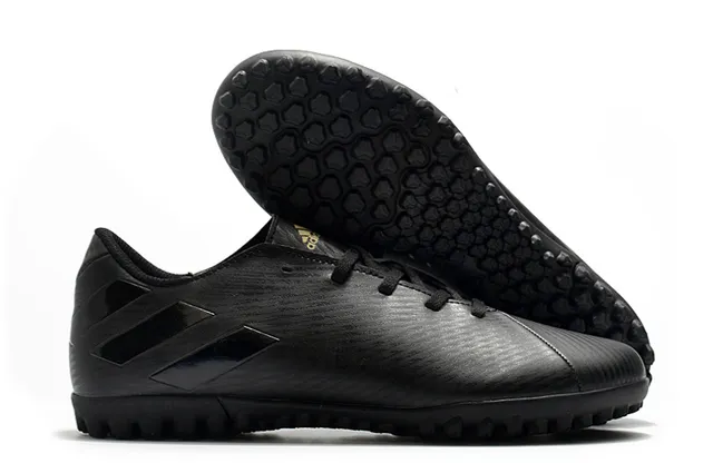 Adidas Chaussures de Football Turf Vert Marine à Coupe Basse avec Lacets et Semelle Moulée 12