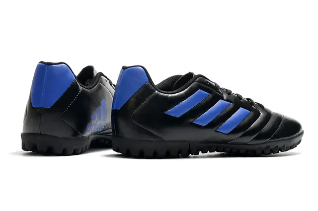 Adidas Chaussures de Football Turf Vert Marine à Coupe Basse avec Lacets et Semelle Moulée 24