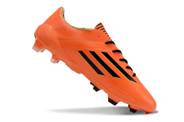 Adidas Orange Black Low-Cut Synthetic Upper Molded Conical Studs Firm-Ground Soccer Shoes 2