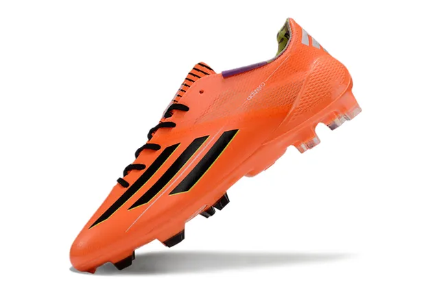 Adidas Orange Black Low-Cut Synthetic Upper Molded Conical Studs Firm-Ground Soccer Shoes 3