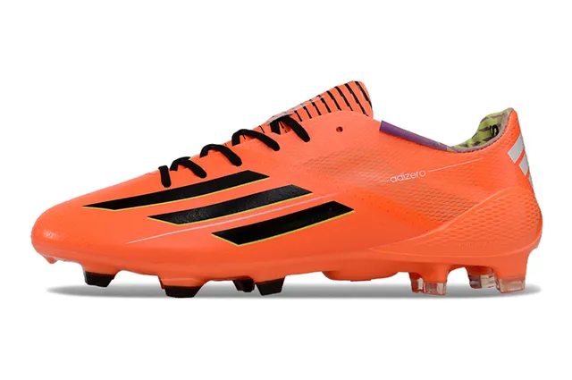 Adidas Orange Black Low-Cut Synthetic Upper Molded Conical Studs Firm-Ground Soccer Shoes 7