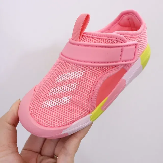Adidas Pink and Lime Green Mesh Slip-On Lifestyle Sneakers 10